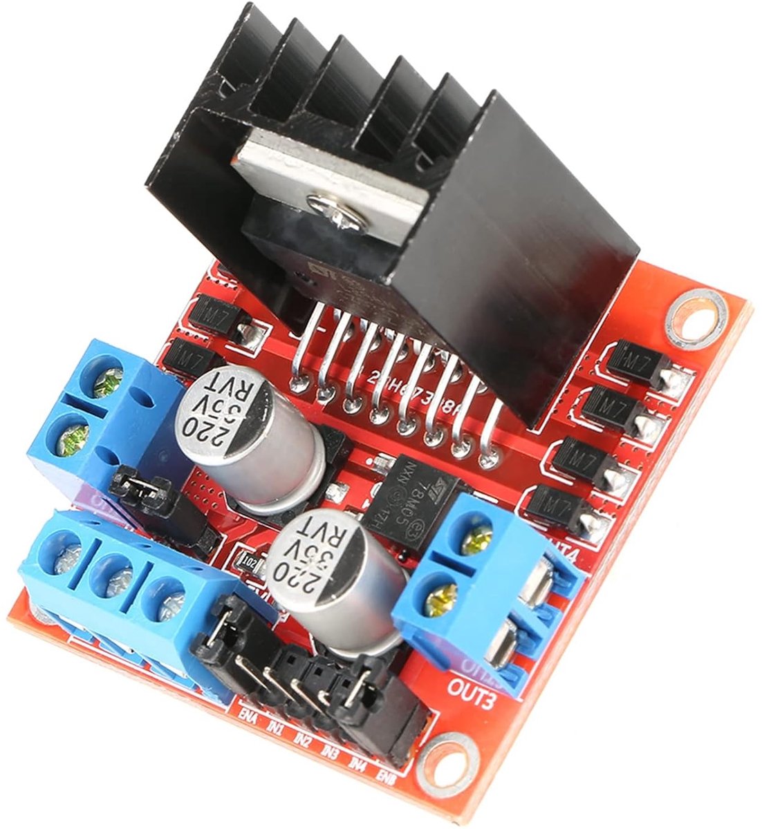 Motordriver Module - H-brug Driver - Robotica Besturen - Breed Spanningsbereik - 2A Stroom - Groen
