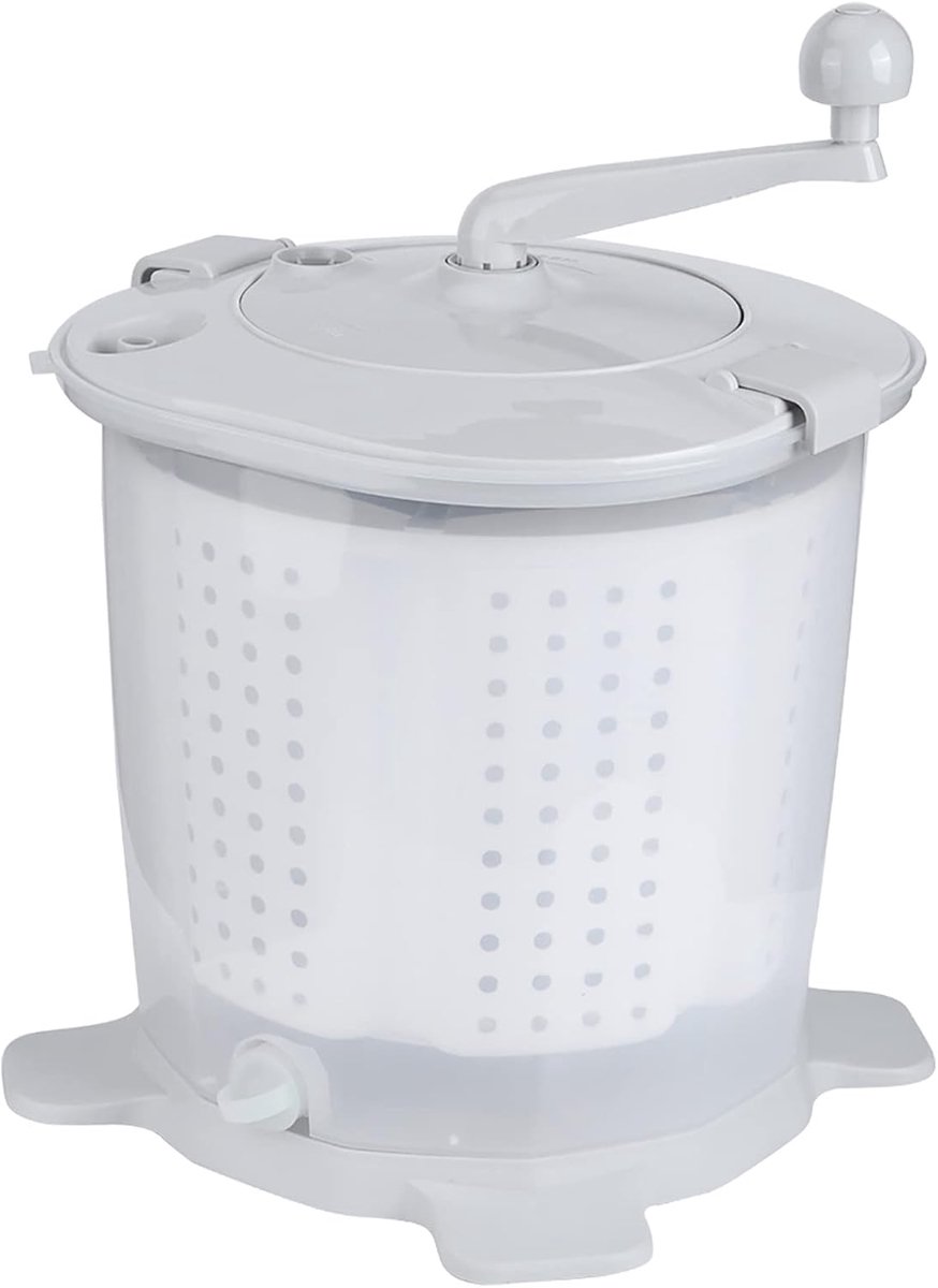 Draagbare Wasmachine Handwas Machine Kleine Was Met Centrifuge Mand 40 x 37 x 36 cm Grijs