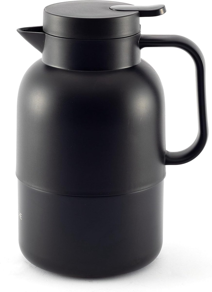 Thermoskan RVS - Koffiepot Heet - Dranken Warm Houden - Dubbelwandige Isolatie - 15 Liter - Zwart