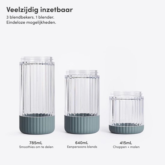 Krachtige Blender - Smoothie Maker - Gezonde Dranken Maken - 3 To-Go Bekers - 850 W - Mist — afbeelding 5