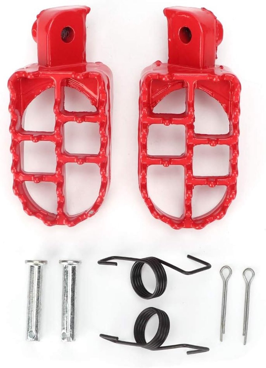 Motorfiets Voetsteunen - Rijders Passagiers - Verbeteren Rijervaring - Verstelbaar 360 Graden - 20x50mm - Rood