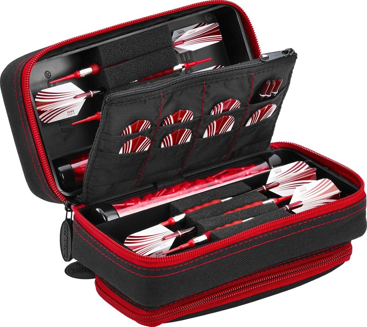 Dart Koffer - Dart Tas - Darts Opbergen - Ruim Interieur - Voor 6 Darts - Rood