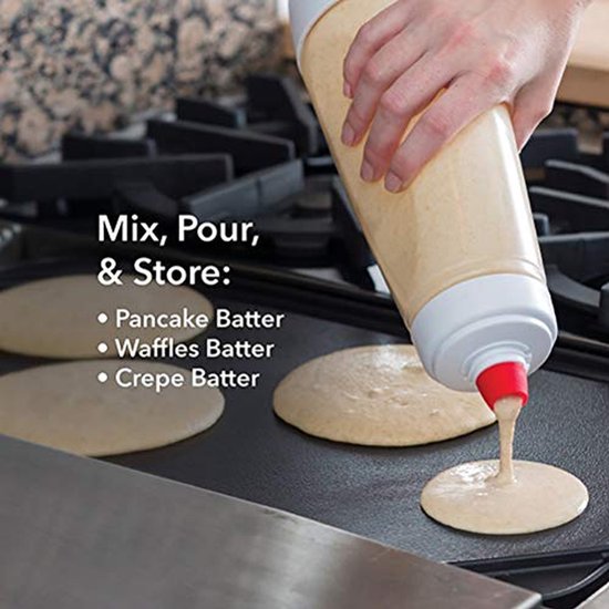 Beslag Dispenser Mixer - Beslag Mengbeker - Bakken Maken - Ingebouwde Blender Bal - 32 cm Hoog - Transparant — afbeelding 5