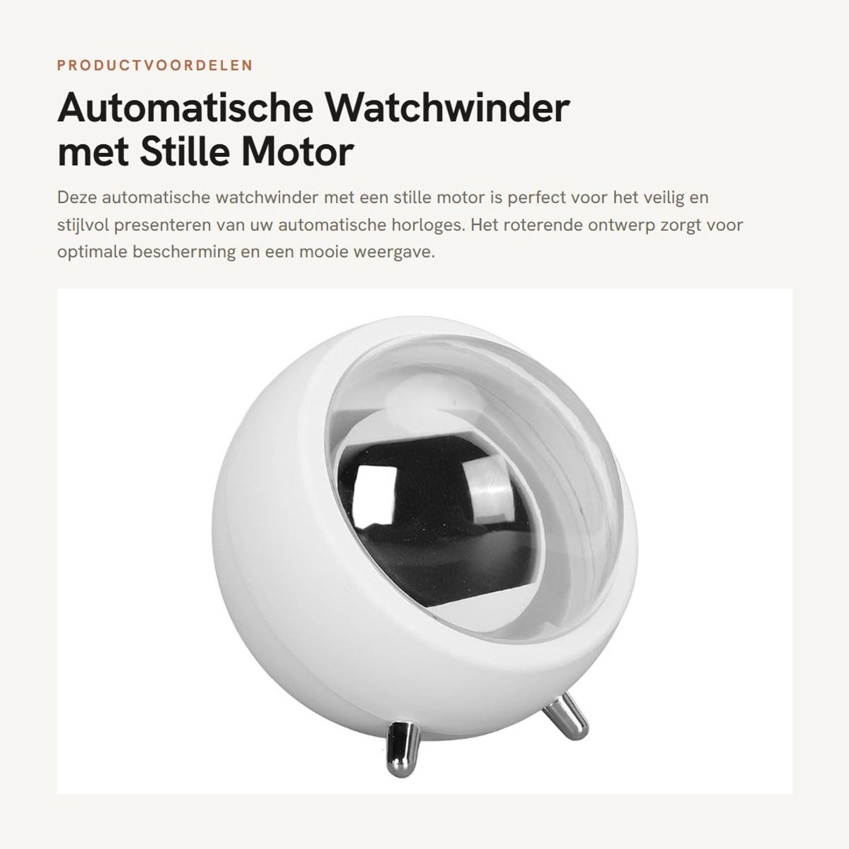 Dailygoods- Watchwinder Automatisch - Stille Motor - Roterend Ontwerp - Anti-magnetische Bescherming - Dual Power Opties - Panoramisch Zonnedak - Horlogeopwinder