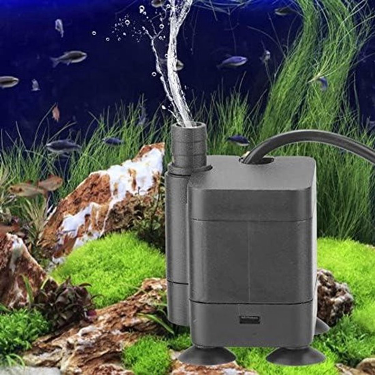 Mini USB Dompelpomp voor Aquarium en Vijver - Waterpomp voor Fish Tank - 1 W - Onderwater Fontein