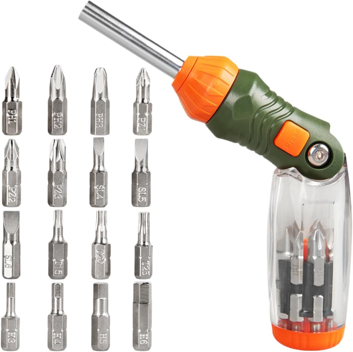 Schroevendraaierset - Handgereedschap - Klus Klussen - Met Ratelmechanisme - 21.5 cm - Niet gespecificeerd