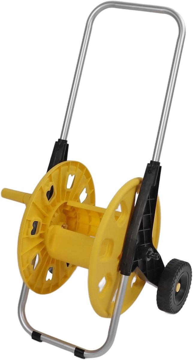 Slanghaspel Kar - Waterslang Trolley - Tuin Water Geven - Met Wielen - 60 Meter Capaciteit - Grijs