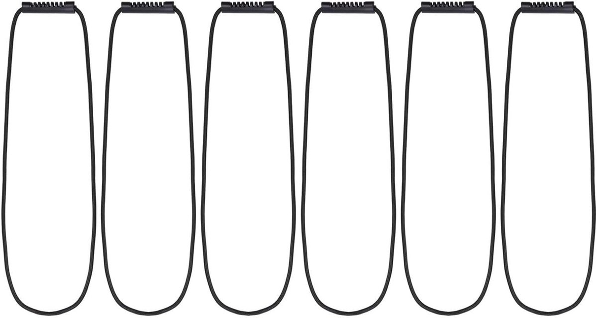 Opbergbanden Set - Kabel Organizer - Alles Netjes Houden - Sterke Polyester Banden - 6 Stuks 152cm - Zwart