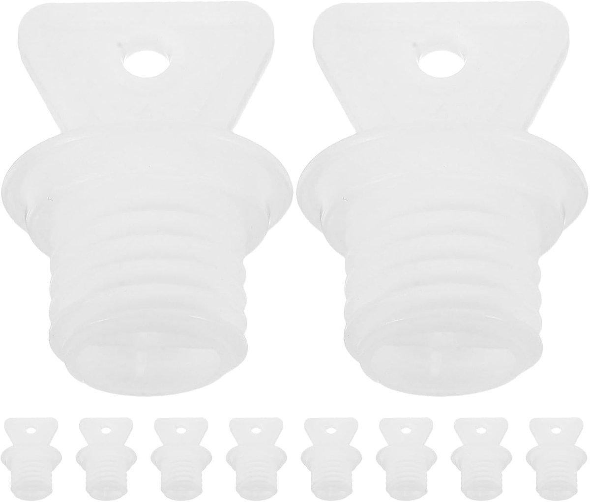 Kruikdoppen - Afsluitpluggen - Warmte en comfort - Lekvrije zekerheid - 10 stuks - Wit