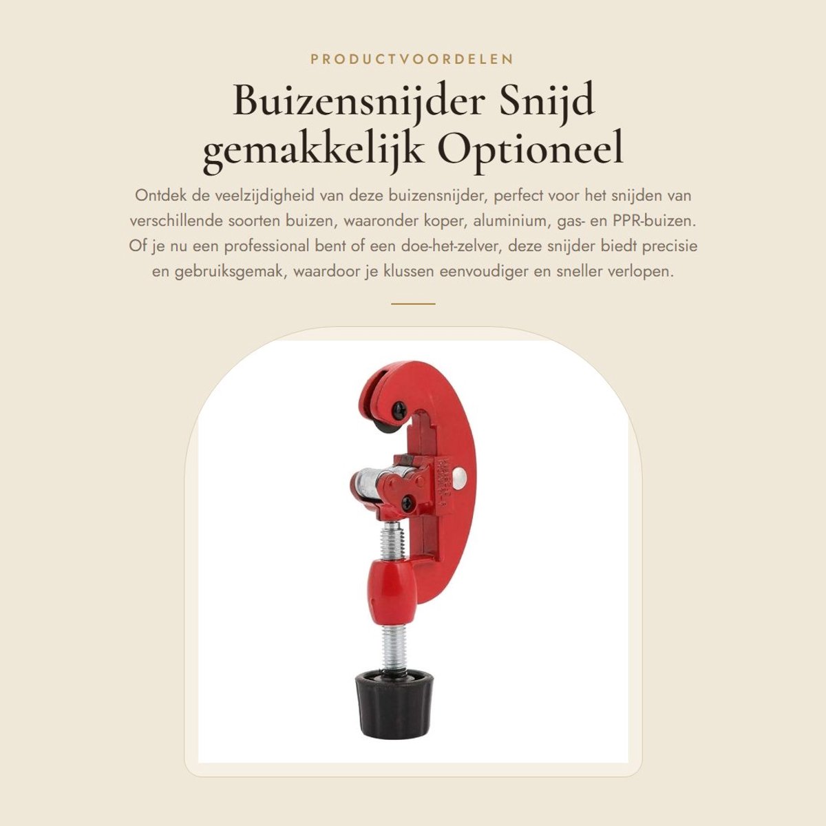 Dailygoods- Buizensnijder Optimaal voor Koperen/Aluminium - Gasbuis - PPR-buis - Snijbereik 3-64 mm - Mangaanstaal - Lichtgewicht 166-500 g - Pijpsnijder