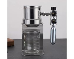 Luchtdruk Koffiezetapparaat - Handmatige Espresso - Espresso Thuis - Met Manometer - 1-20 Bar - Zwart