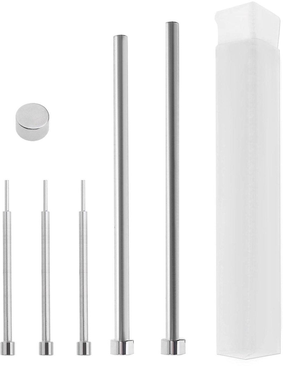 Dailygoods- Autosleutel Behuizing 5-delig - Roestvrij Staal - Vouwbare Pin - Magneet - Snelle Verwijdering - Duurzaam Gereedschap - Sleutelbehuizing