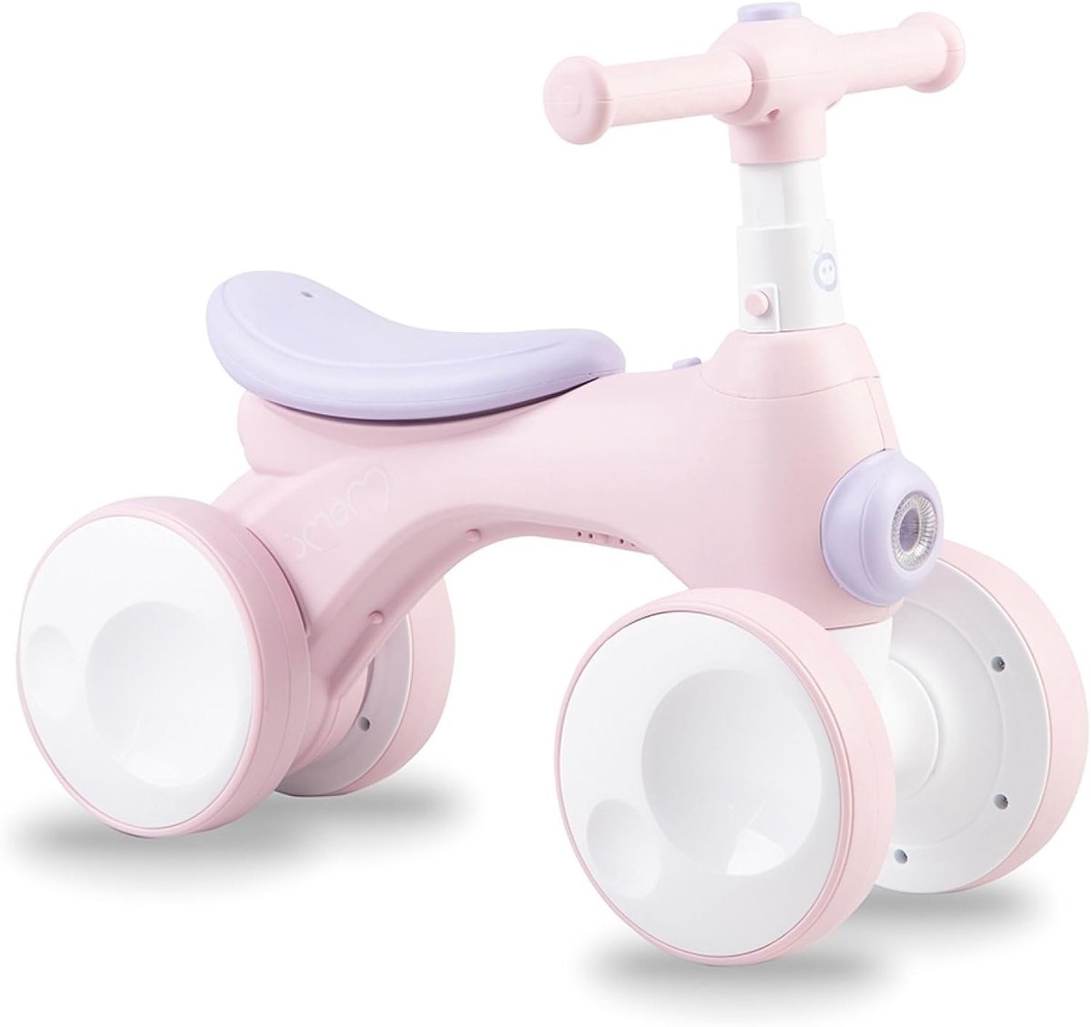 Loopfiets 4 wielen - Eerste fiets - Motoriek trainen - Met bellenblaasfunctie - 2 kg frame - Grijs