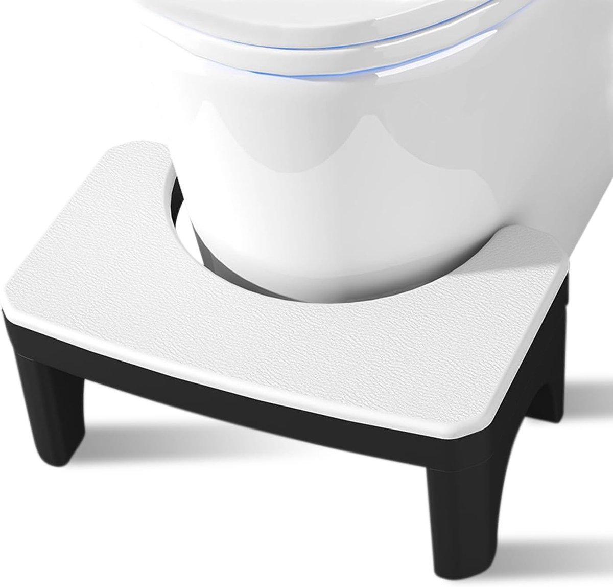 Toiletkruk - Opstapje Kruk - Ontlasten Zitten - Opvouwbaar Ontwerp - 39 cm Diep - Wit