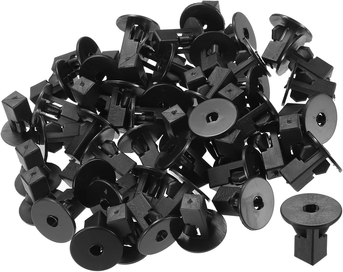 Dailygoods- Fender Liner Clips 50 Stuks - Zwart - Kunststof - Afmetingen 13 mm - Diameter 20 mm - Lengte 19 mm - Passend voor Toyota Corolla - Clipset