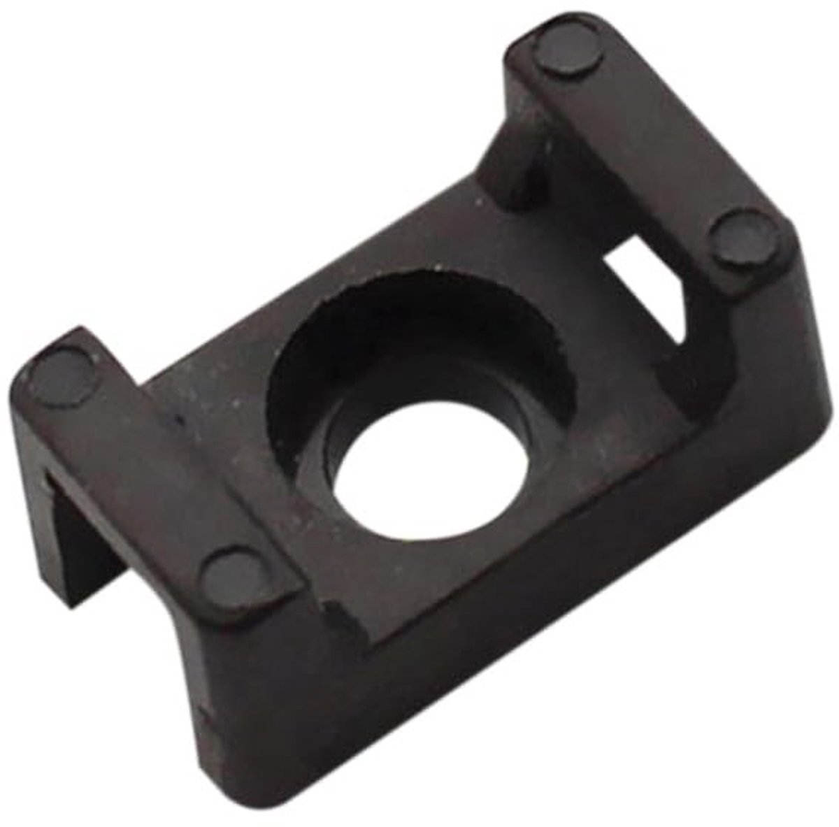 NTH products- Kabelbinders Herbruikbaar - Kabelbinder Mount - Nylon - 100x Kabelbinder Basis Zadel - Zwart/Wit - Sterk en Duurzaam - Kabelhouder