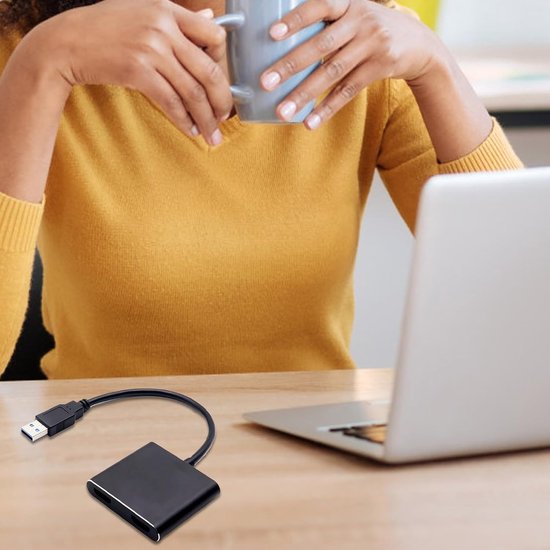 USB naar HD adapter - Videoconverter Beeldscherm - Extra Scherm Aansluiten - Plug and Play - Full HD 1080p - Grijs — afbeelding 5
