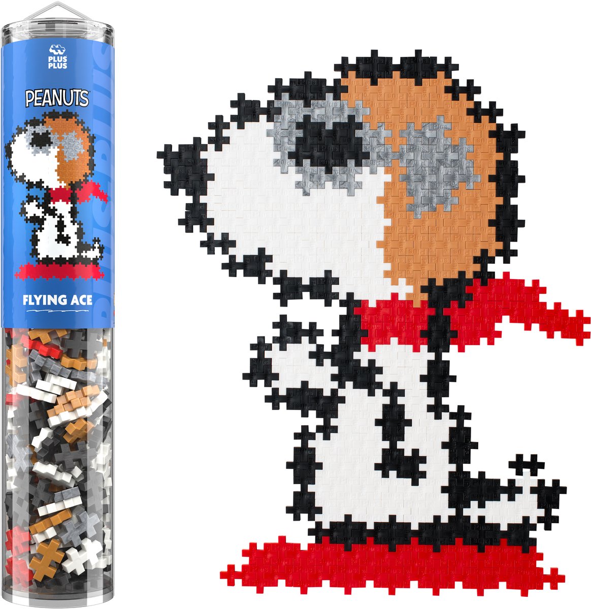 Plus-Plus Puzzle by Number Flying Ace Peanuts Snoopy Peanuts 275 stukjes - 4423 - Puzzel en Bouwspeelgoed in één - 3D puzzel vanaf 5 jaar
