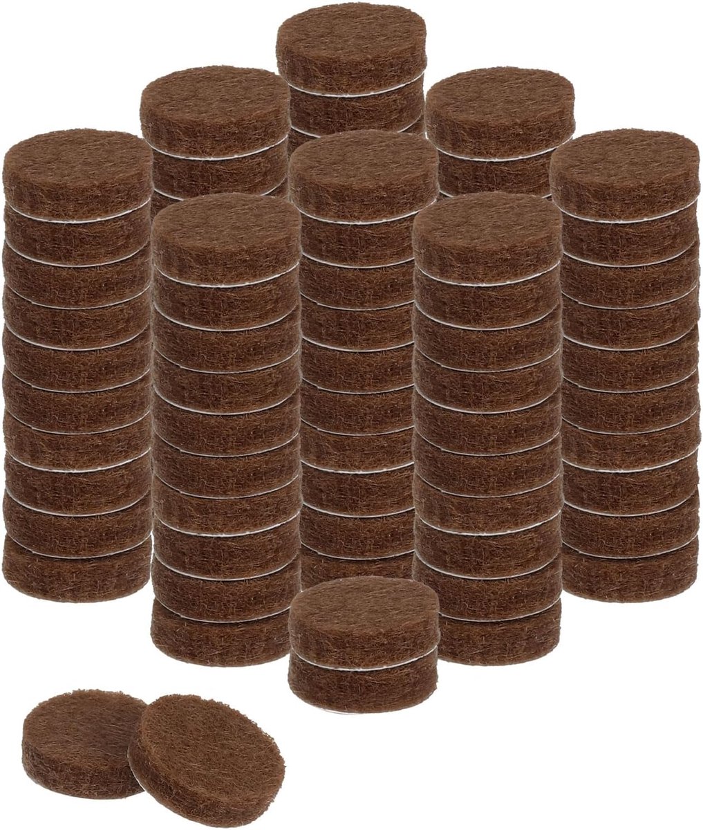 Vilten meubelpootjes - Viltjes stickers - Vloer beschermen - Zelfklevend en snijdbaar - 84 stuks - Bruin