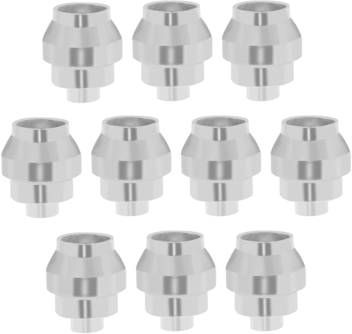 Dailygoods- Remkabel Eindkappen 10 Stuks - Aluminiumlegering - Herbruikbare Remkabel Covers - Accessoires Voor Fietsen - Duurzaam - Zilver - Remkabelafdekkapjes