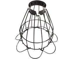 Lampafdekking Reptiel - Warmtelamp Beschermer - Huisdier Veiligheid - Verstelbare Fitting - 10cm Diameter - Zwart