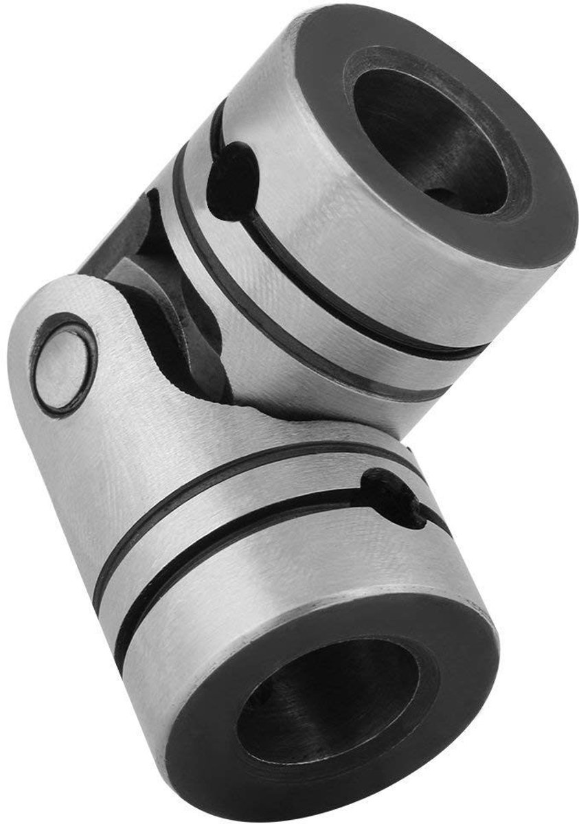 Dailygoods- Cardan Koppeling Universele Flexibele Verbinding - Motoras Connector - Binnenste Diameter 16 mm/20 mm - Metalen Compleet Kit - DIY Draaibare Toepassingen
