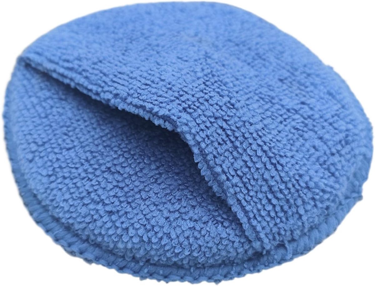 Detail Applicatorpads - Fijne Vezels - Auto Onderhoud - Gripveilig Ontwerp - 13 cm - Blauw