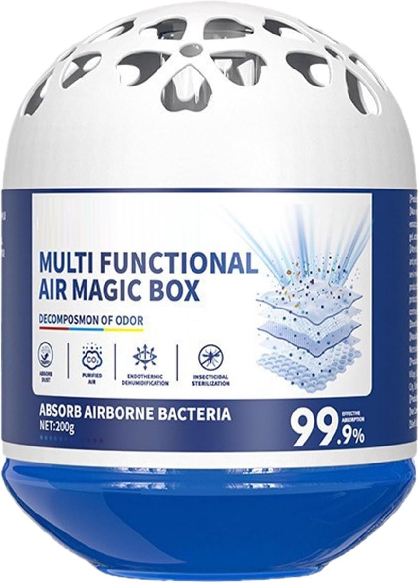 Luchtreiniger Box - Geurvreter - Frisse Lucht - Stroomloos Werking - 200 g - Wit