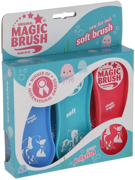 Harry's Horse Magic Brush set Jelly-fish | Paardenborstel