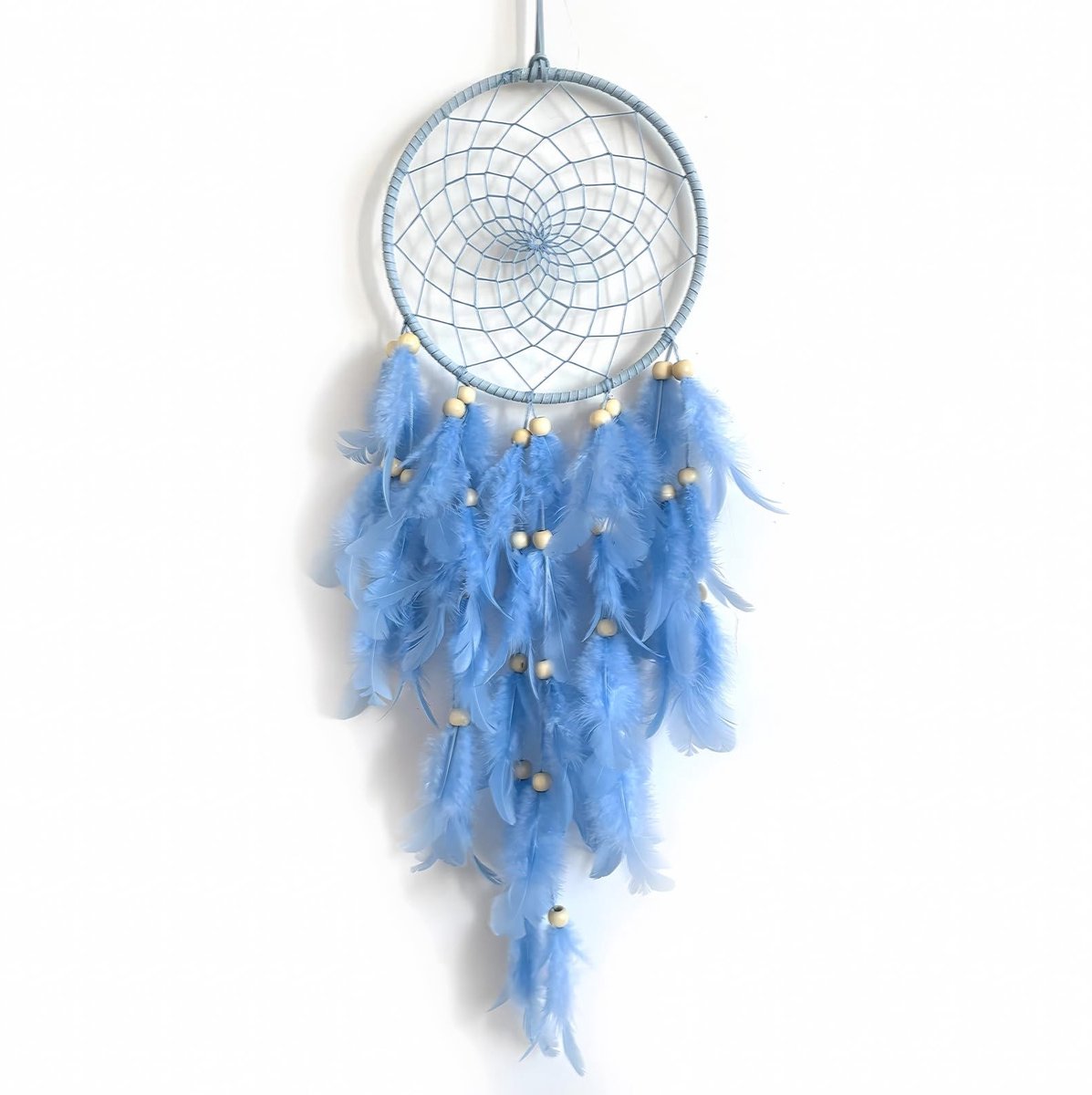 Dailygoods- Dromenvanger Handgemaakt - Wanddecoratie - Boheemse Stijl - Knutselset - Met Veer - Inclusief Haak - Dreamcatcher
