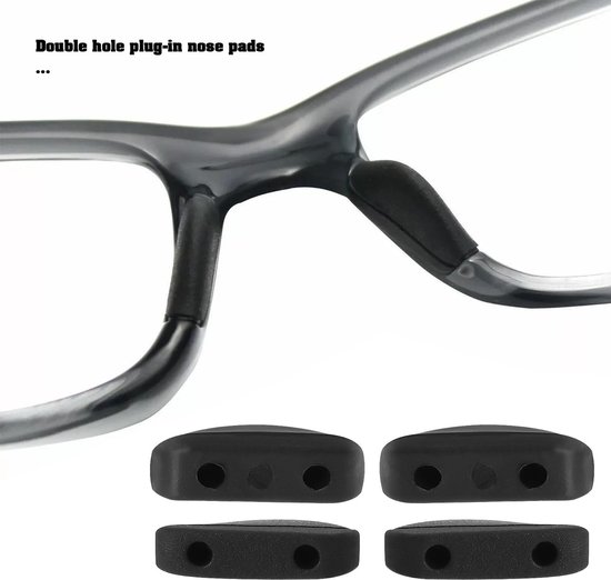 Dailygoods- Neuspads Siliconen - 4 Paar - Zelfklevend - Neuskussentjes voor Zonnebril - Compatibel met Oakley - Hoge/Lage Stijl - Zwart - Neuskussens van Dailygoods — afbeelding 5