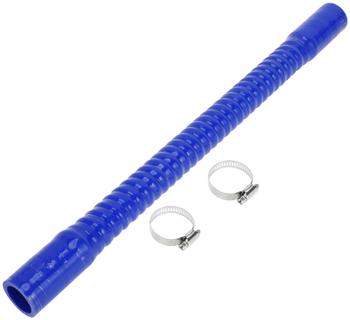 Dailygoods- Siliconen Slang 500 mm - Binnendiameter 28 mm - Temperatuurbestendig tot 300 °C - Meerlaags Geweven - Inclusief Klemmen - Universele Koelslang