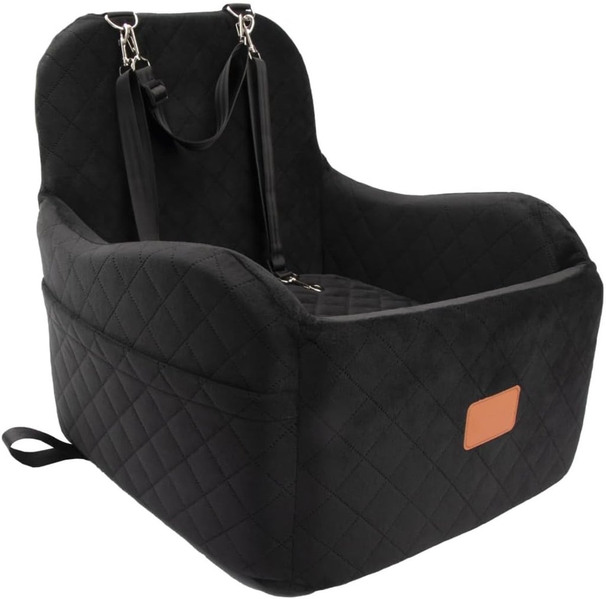 Verhoogde Hondenautostoel - Hondenmand Auto - Veilig Reizen - Specifiek Model - 15 cm Verhoging - Zwart