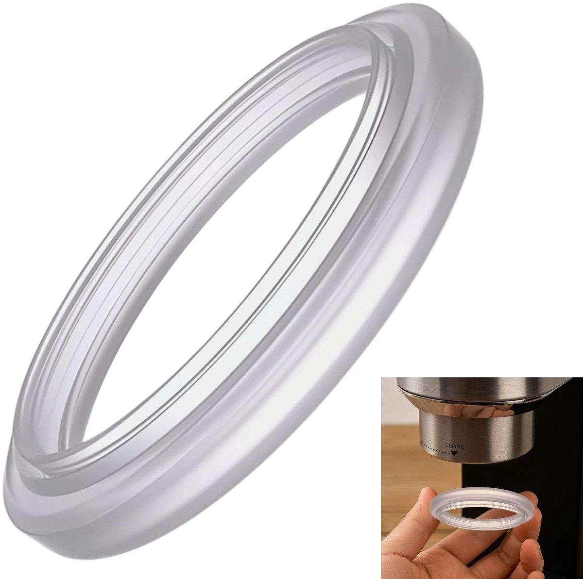 Dailygoods- Afdichtring Hittebestendig - Afdichting - Afdichtingsring - Ø 58 mm - Duurzaam - Perfect voor DeLonghi Dedica modellen - Koffieafdichting