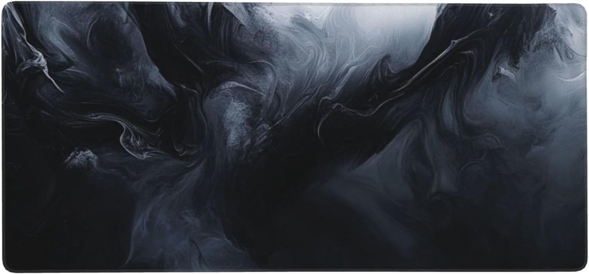 Grote Muismat - Bureau Onderlegger - Comfortabel Werken - Gestikte Randen - 120x60 cm - Zwart