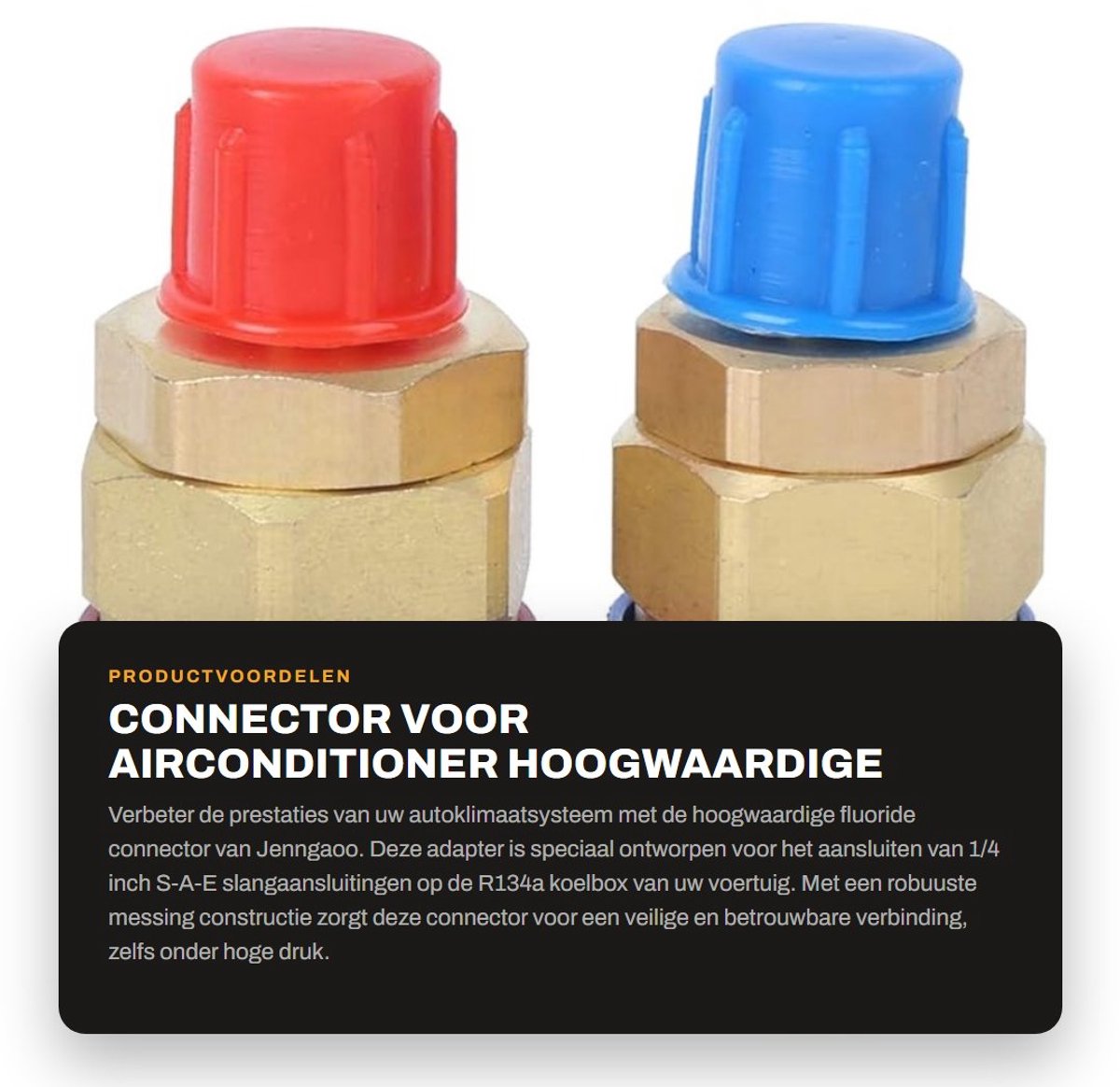 Dailygoods - Connector voor Airconditioner - Hoogwaardige Messing Adapter - R134A - Betrouwbaar - Kwaliteitsverbetering - Geschikt voor airconditionin...