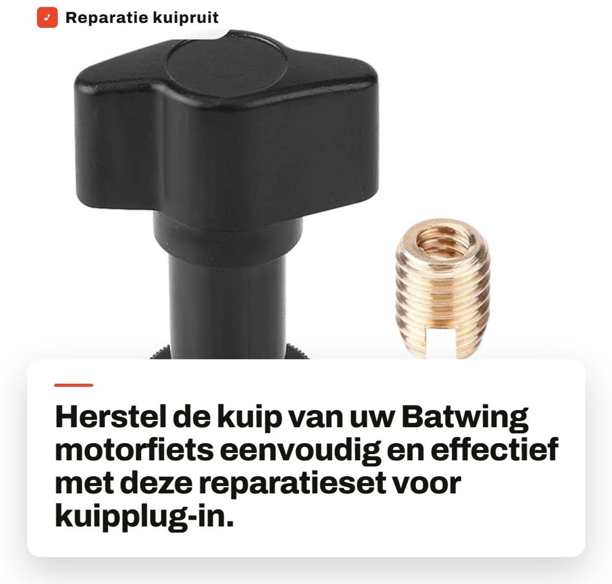 Dailygoods- Kuipinzetstuk Reparatieset Hoogwaardig Messing - Inclusief Installatiegereedschap - Duurzaam - Corrosiebestendig - Geschikt voor Motorfiets Batwing Modellen