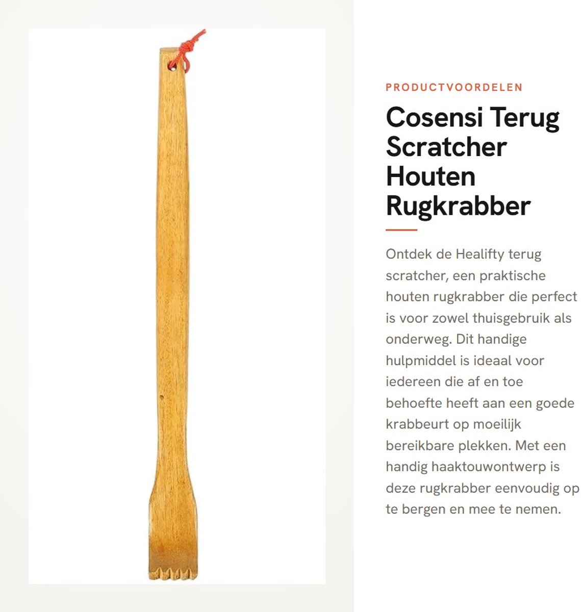 Dailygoody - Terug Scratcher - Houten Rugkrabber - Ideaal voor Thuis en Reizen - Lange Handvat - Zelftherapeutisch - Perfect voor Verjaardagen en Thui...