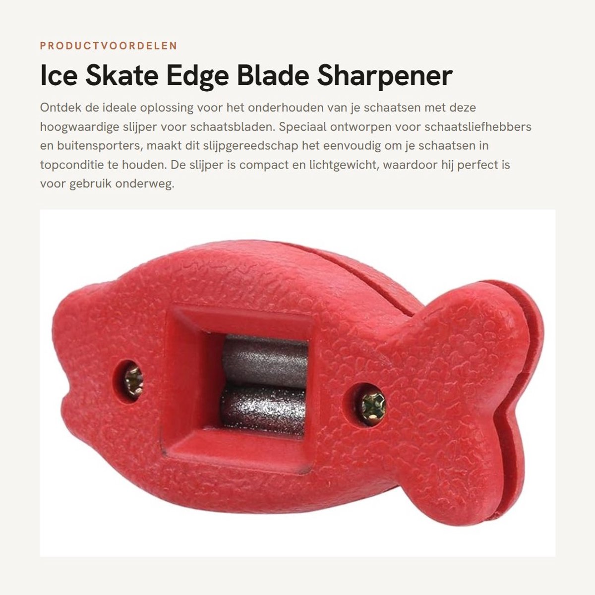 Dailygoods- Schaats Slijper - Slijpsteen - Scherpe Randen - Schaatsaccessoire - Gereedschap - Betrouwbare Kwaliteit - Schaatsenslijper