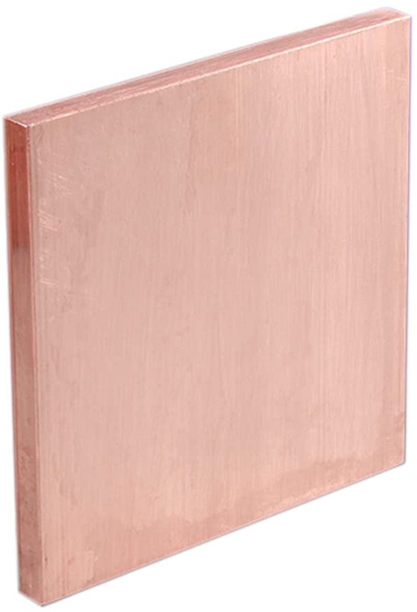 Koperen Plaat - Metalen Folie - Doe-het-zelf Projecten - Hoge Thermische Stabiliteit - 2x100x150 mm - Koperkleurig