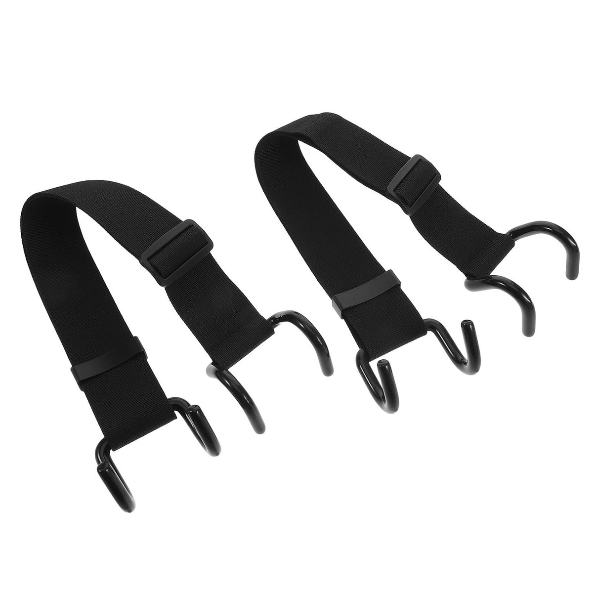 Vuilnisbak Sluiting - Afvalbak Band - Dieren Buiten Houden - Verstelbare Metaalklauwen - 32-96 Gallon - Zwart