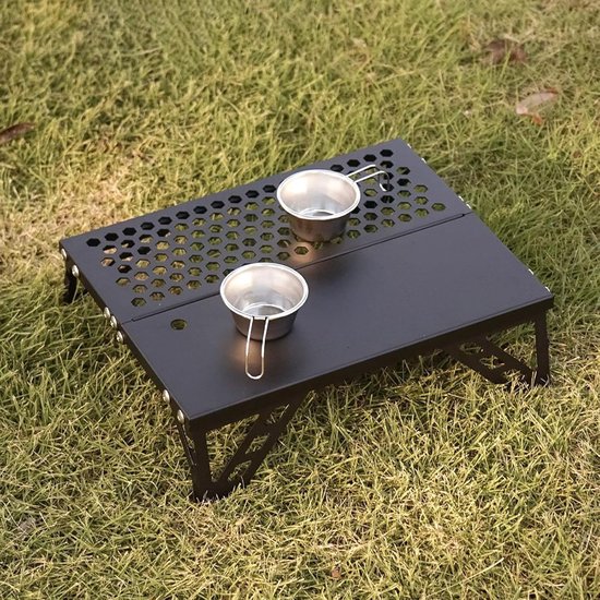 Camping Grill - Opvouwbare Grill - Buiten Koken - Lichtgewicht Aluminium - 26 x 20 x 7 cm - Zwart van Camping — afbeelding 5