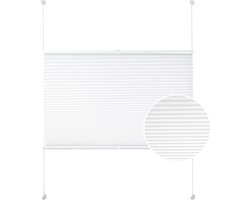 Jaloezieën 80x130cm Wit - Isolerend, Polyester en Zonder Boren - Voor Dagelijks Gebruik, Thuis en Professioneel Gebruik