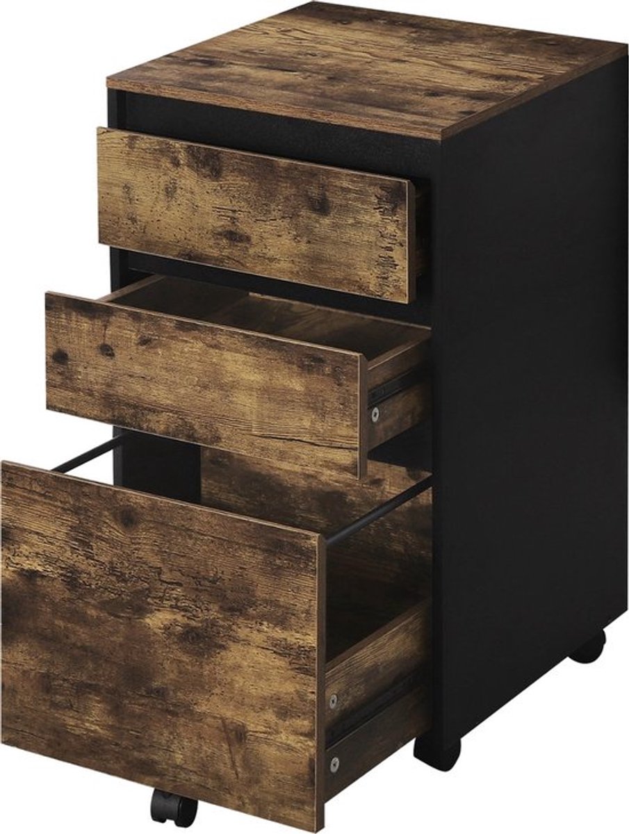 Nachtkast 40x70x40cm - Hout, Donkerbruin en Ladeblok bureau - Voor Dagelijks Gebruik, Thuis en Professioneel Gebruik