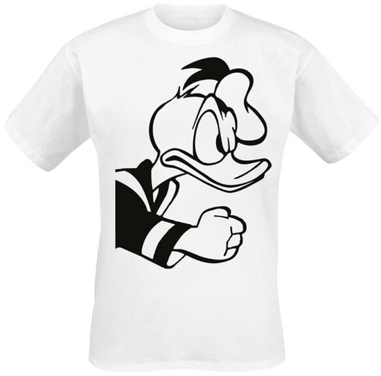 Mickey Mouse Angry Donald Heren T-shirt - wit - S