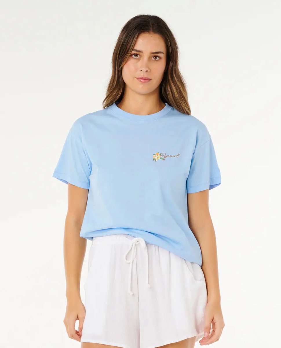 Rip Curl Poolside Relaxed TEE Light Blauw
