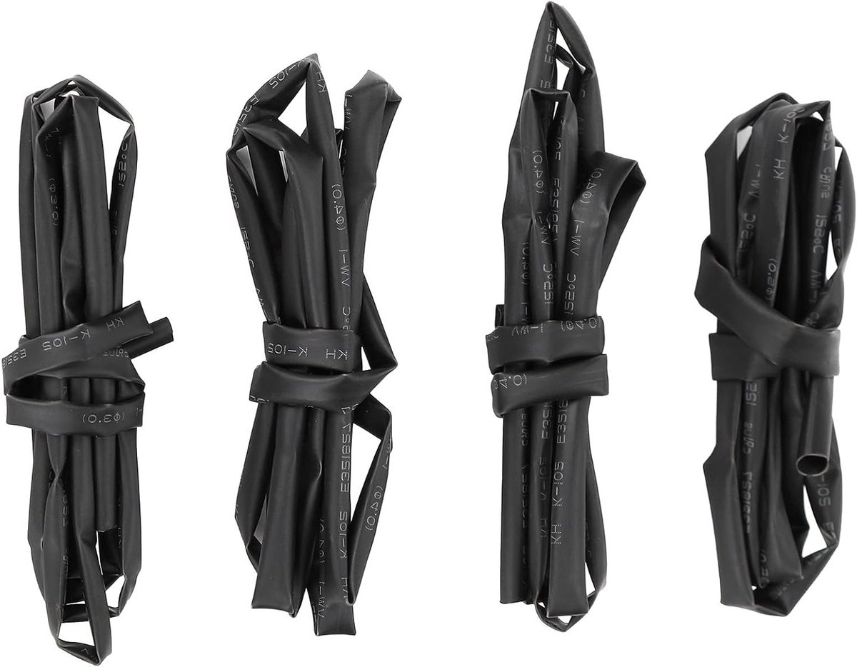 Kleurige Krimpkous Set - 4 Soorten Polyolefine Krimpkous van 3mm tot 6mm - 1 Meter Lengte voor Elektrische Isolatie en Bescherming