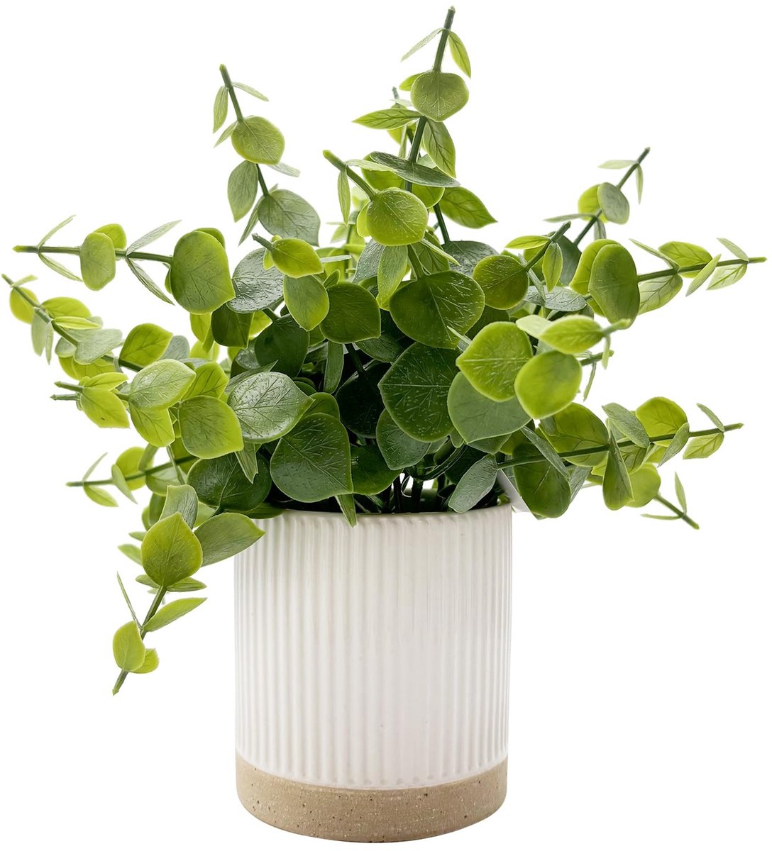 Dailygoods - 2 Stuks Kunstmatige Eucalyptusplanten in Pot - Kunstplanten voor Binnen