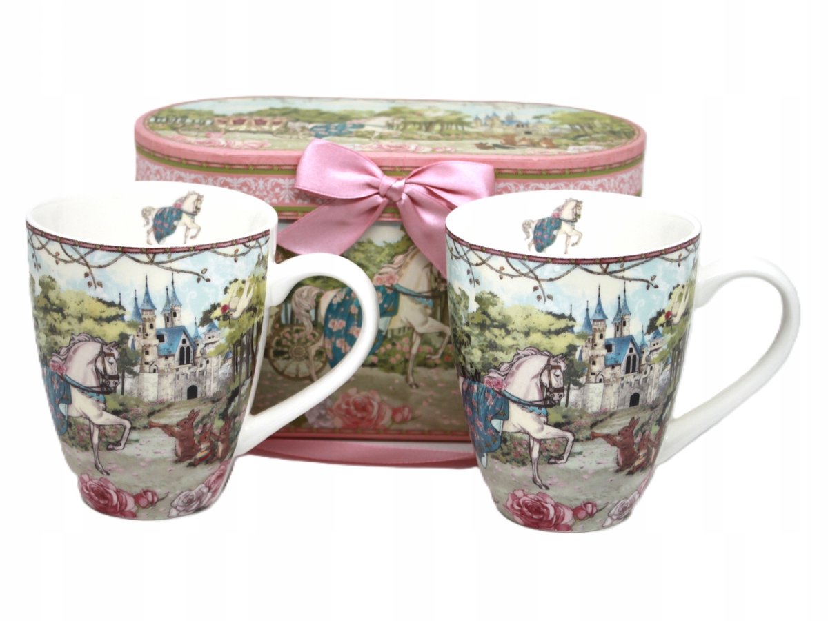 Set van 2 Porseleinen Mokken met Sprookjesmotief - Cadeaubox