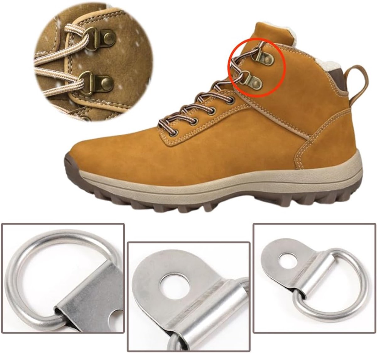 Laces Rivet Hooks 60 Pieces Lace Up Rivets Buckles Shoe Lace Eyes Shoes Lace-up Hooks Boat Lace Hooks Laces Buckles - ShopVlot